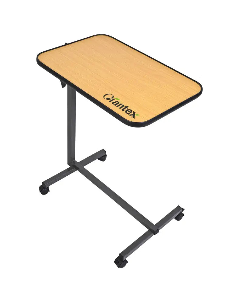Beige Overbed Rolling Table Food Tray - Beige - End & Side Tables