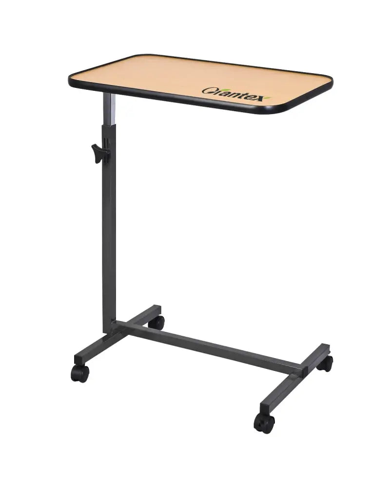 Beige Overbed Rolling Table Food Tray - Beige - End & Side Tables