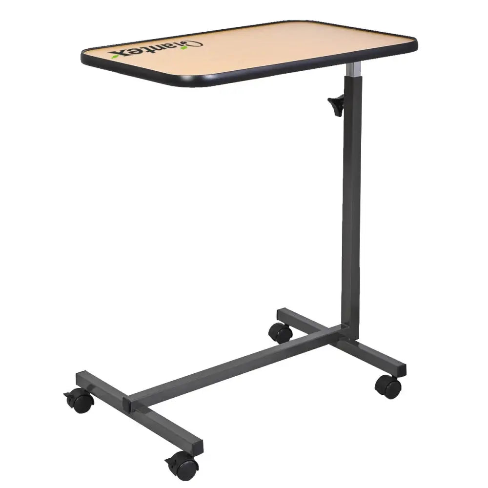 Beige Overbed Rolling Table Food Tray - Beige - End & Side Tables