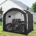 Bike Storage Shed Tent with PU4000MM Waterproof 210D Oxford Fabric for 5 Bikes - Black - Carports
