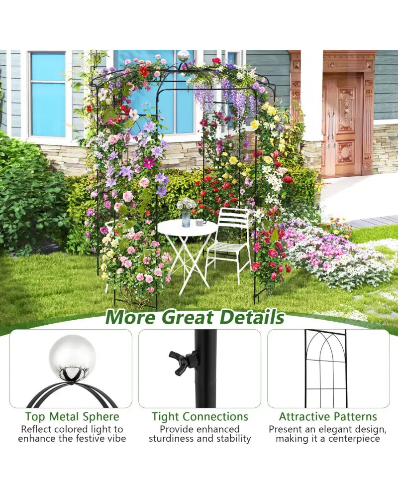 Birdcage Shape Gazebo for Climbing Plants and Wedding Ceremony Decoration - Garden Arbors