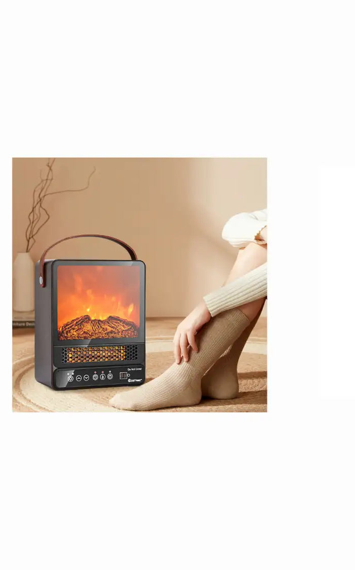 Three different types of heaters on a white background
