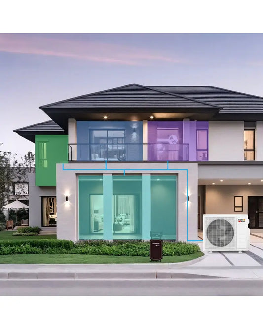Blast Pro 28000 BTU 2 Zone 23 SEER2 Mini Split AC with Heat Pump-12K + 12K - White - 2 Zone Mini Split