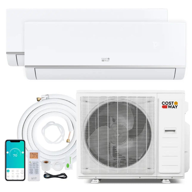 Blast Pro 38000 BTU 2 Zone 20 SEER2 Mini Split AC with Heat Pump - 12K + 18K - Oasis Home Essentials