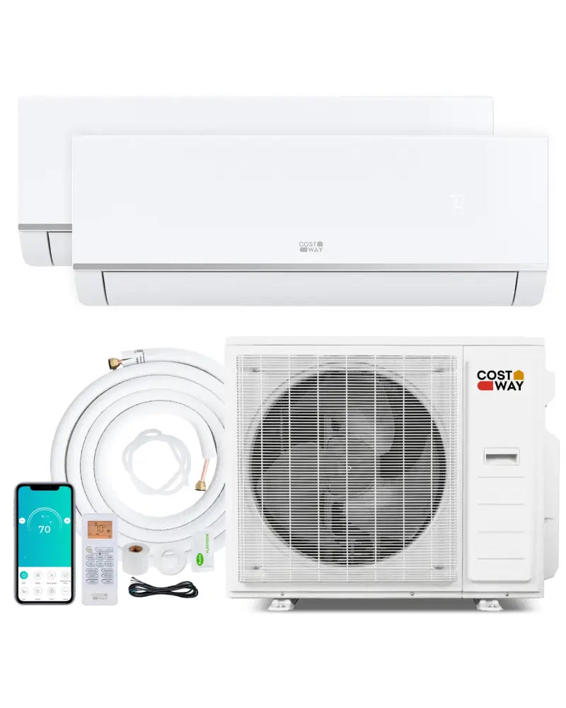 Blast Pro 38000 BTU 2 Zone 20 SEER2 Mini Split AC with Heat Pump-12K + 24K - 2 Zone Mini Split