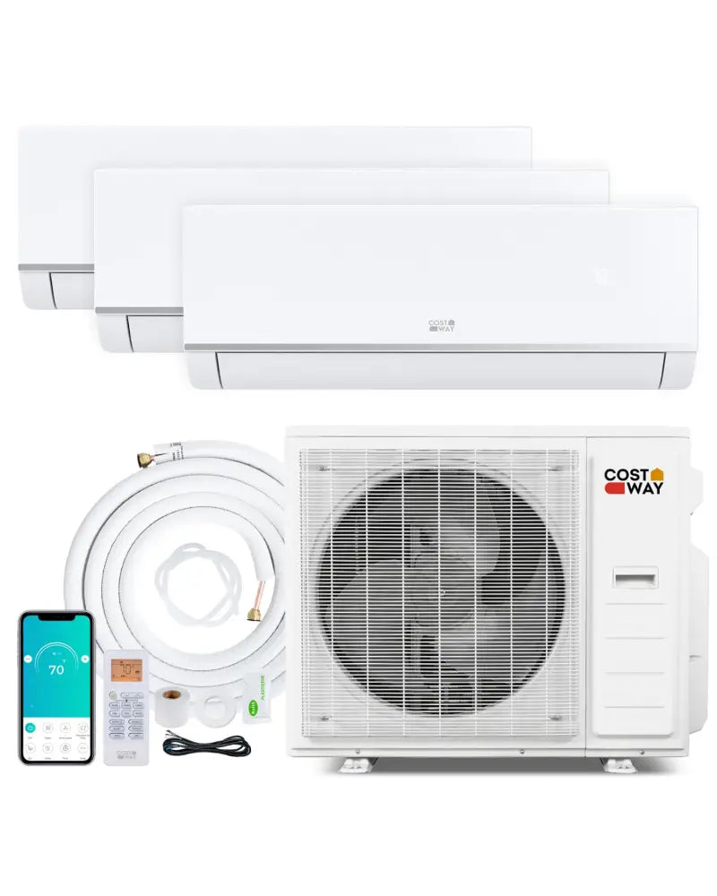 Blast Pro 38000 BTU 3 Zone 20 SEER2 Mini Split AC with Heat Pump 12K + 12K + 24K - 3 Zone Mini Split