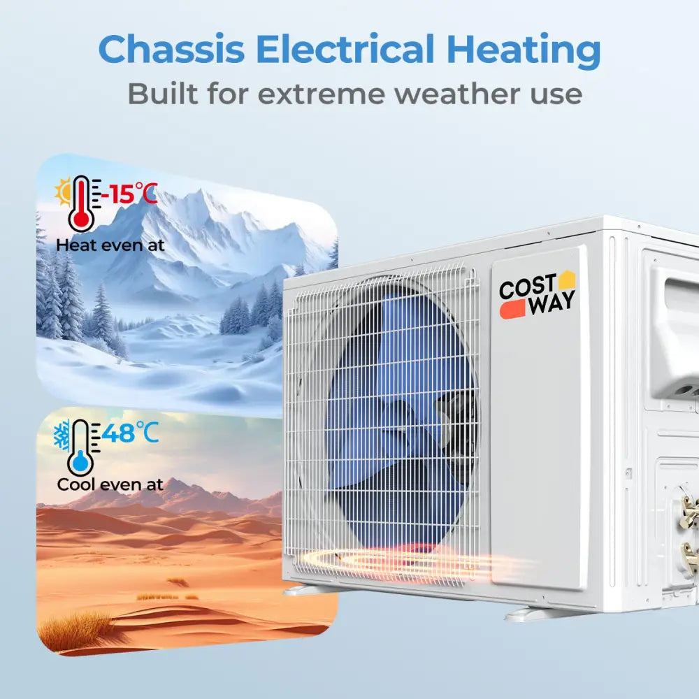 Blast Series 12000 BTU 17 SEER2 208-230V Mini Split Air Conditioner with Heat Pump - White - 12000 BTU Mini Split