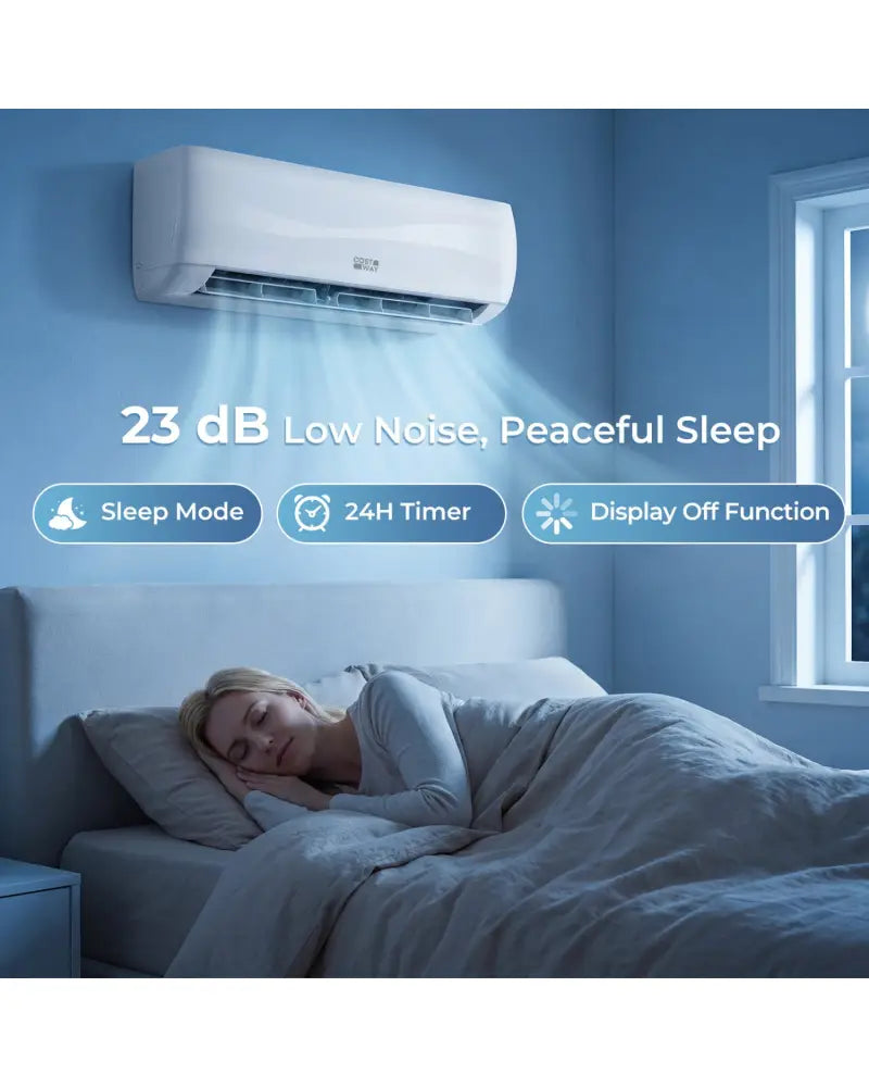 Blast Series 23000 BTU 19 SEER2 208-230V Mini Split Air Conditioner with Heat Pump - White - 24000 BTU Mini Split
