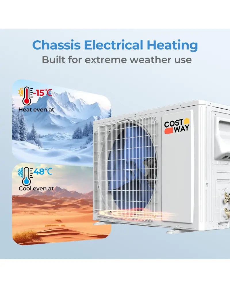 Blast Series 23000 BTU 19 SEER2 208-230V Mini Split Air Conditioner with Heat Pump - White - 24000 BTU Mini Split