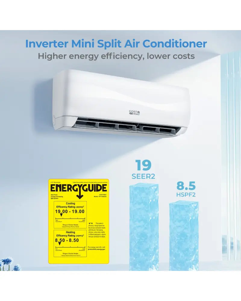 Blast Series 23000 BTU 19 SEER2 208-230V Mini Split Air Conditioner with Heat Pump - White - 24000 BTU Mini Split