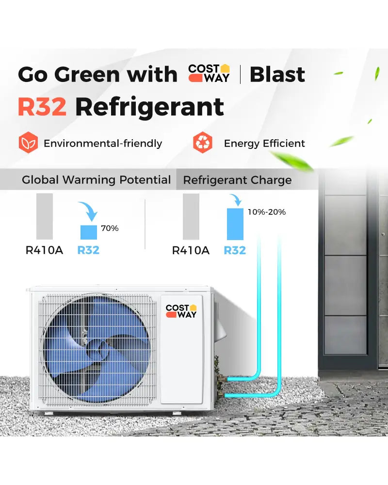 Blast Series 24000 BTU 18.5 SEER2 208-230V Ductless Mini Split Air Conditioner and Heater - White - 24000 BTU Mini Split