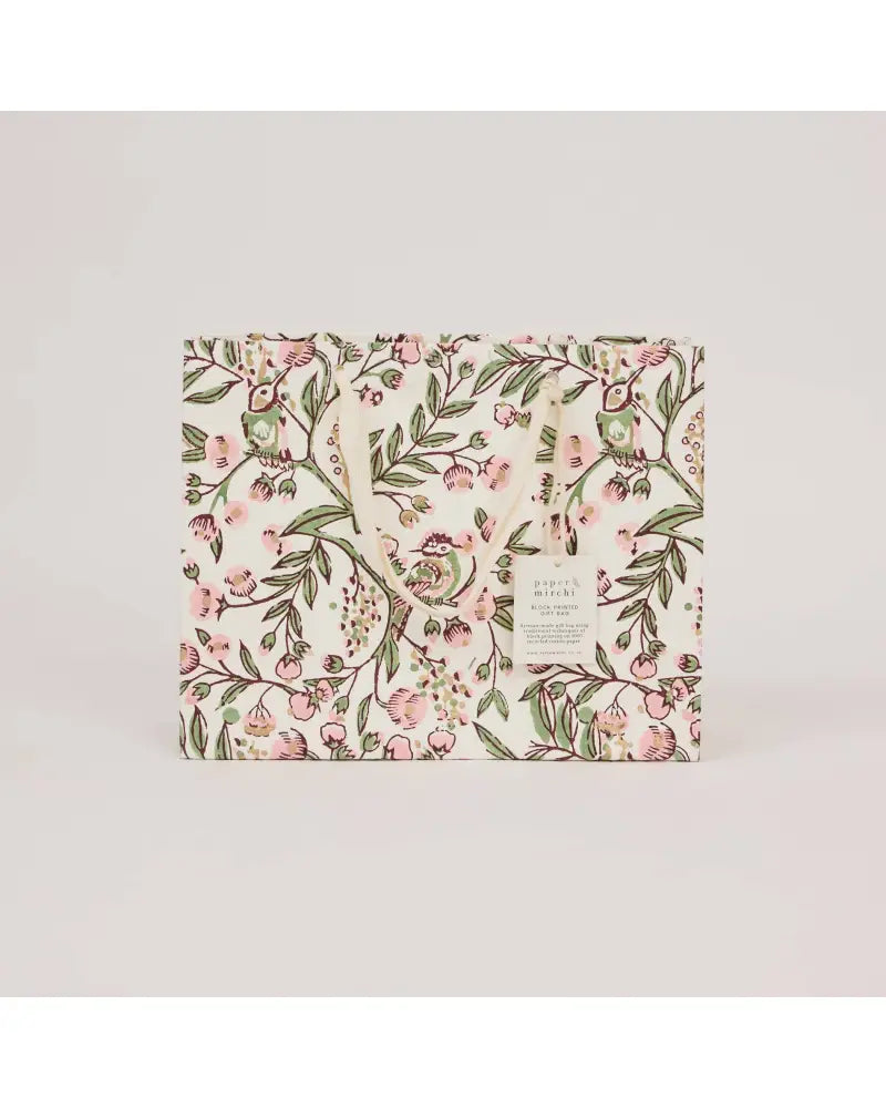 Block Printed Gift Bags (Medium) - Blush Refresh