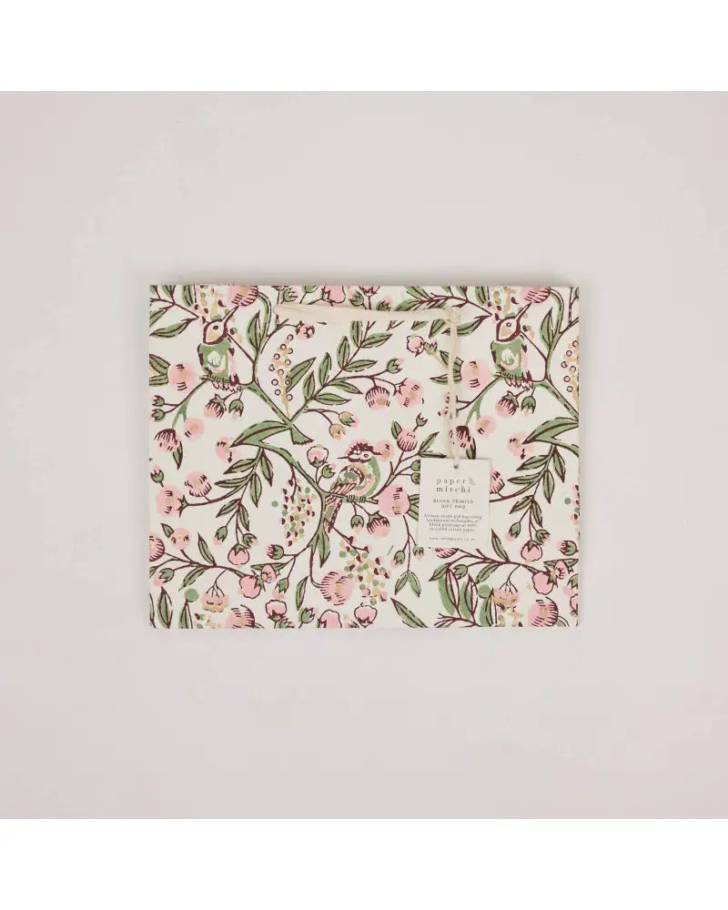 Block Printed Gift Bags (Medium) - Blush Refresh