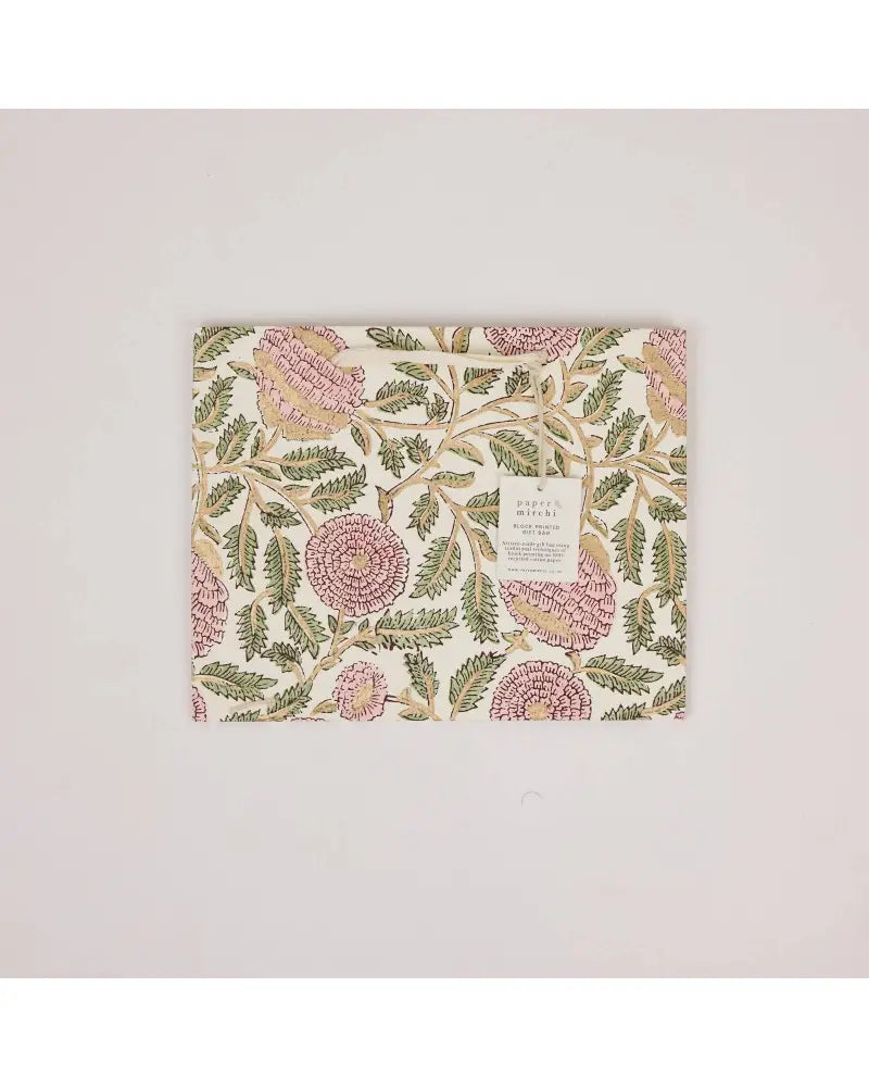 Block Printed Gift Bags (Medium) - Blush Refresh