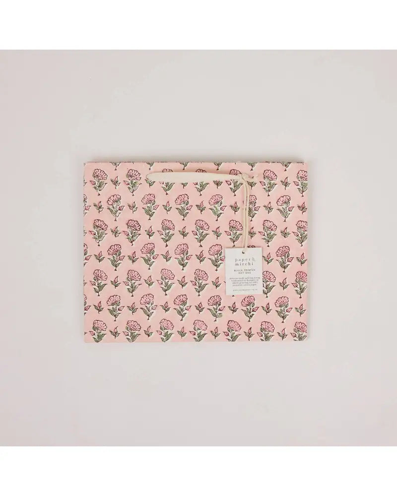 Block Printed Gift Bags (Medium) - Blush Refresh