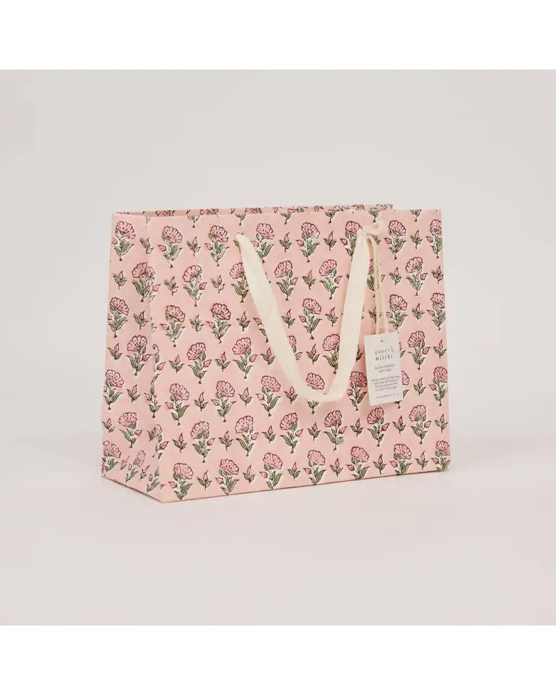 Block Printed Gift Bags (Medium) - Blush Refresh