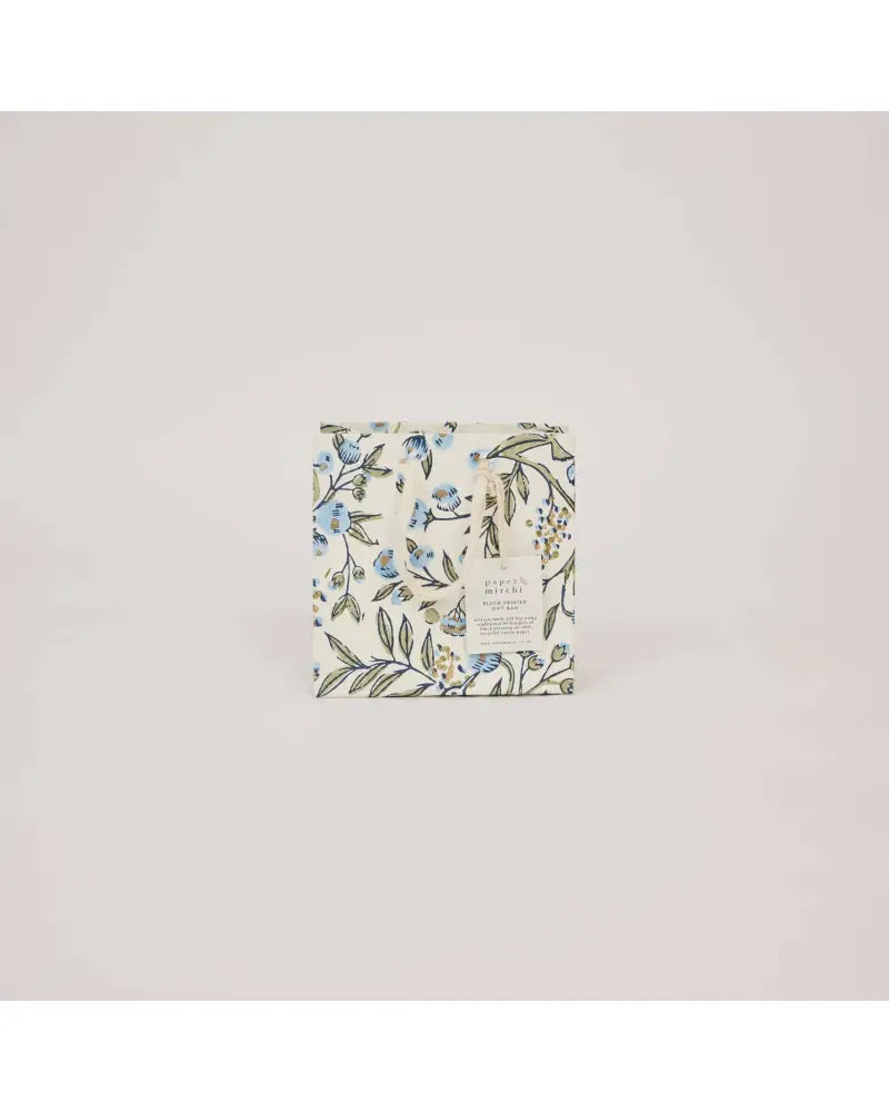 Block Printed Gift Bags (Small) - Blue Stone Refresh