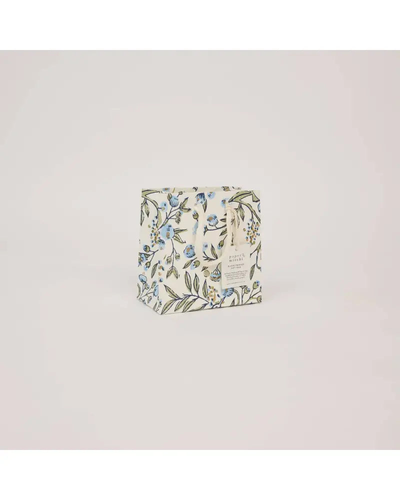 Block Printed Gift Bags (Small) - Blue Stone Refresh