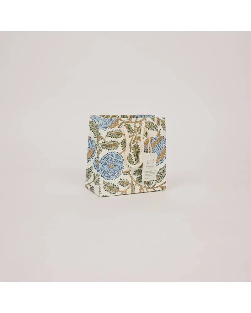 Block Printed Gift Bags (Small) - Blue Stone Refresh