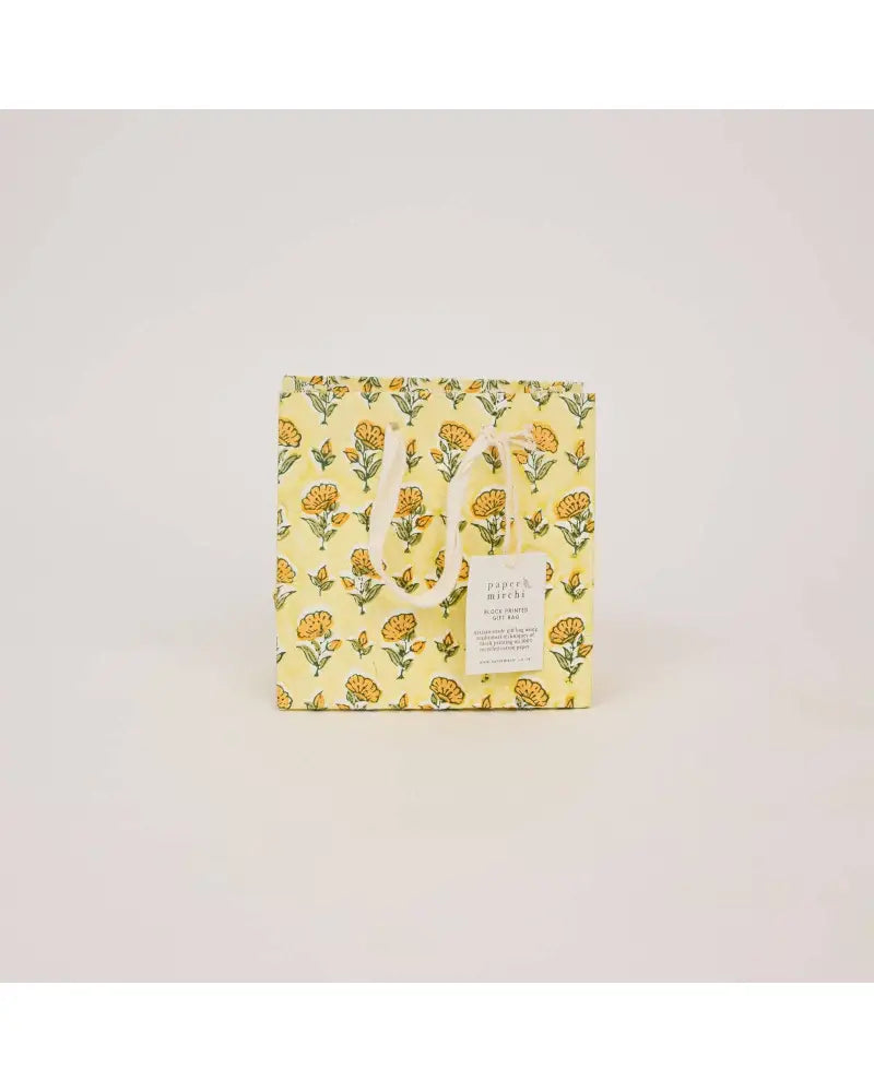 Block Printed Gift Bags (Small) - Sunshine Refresh