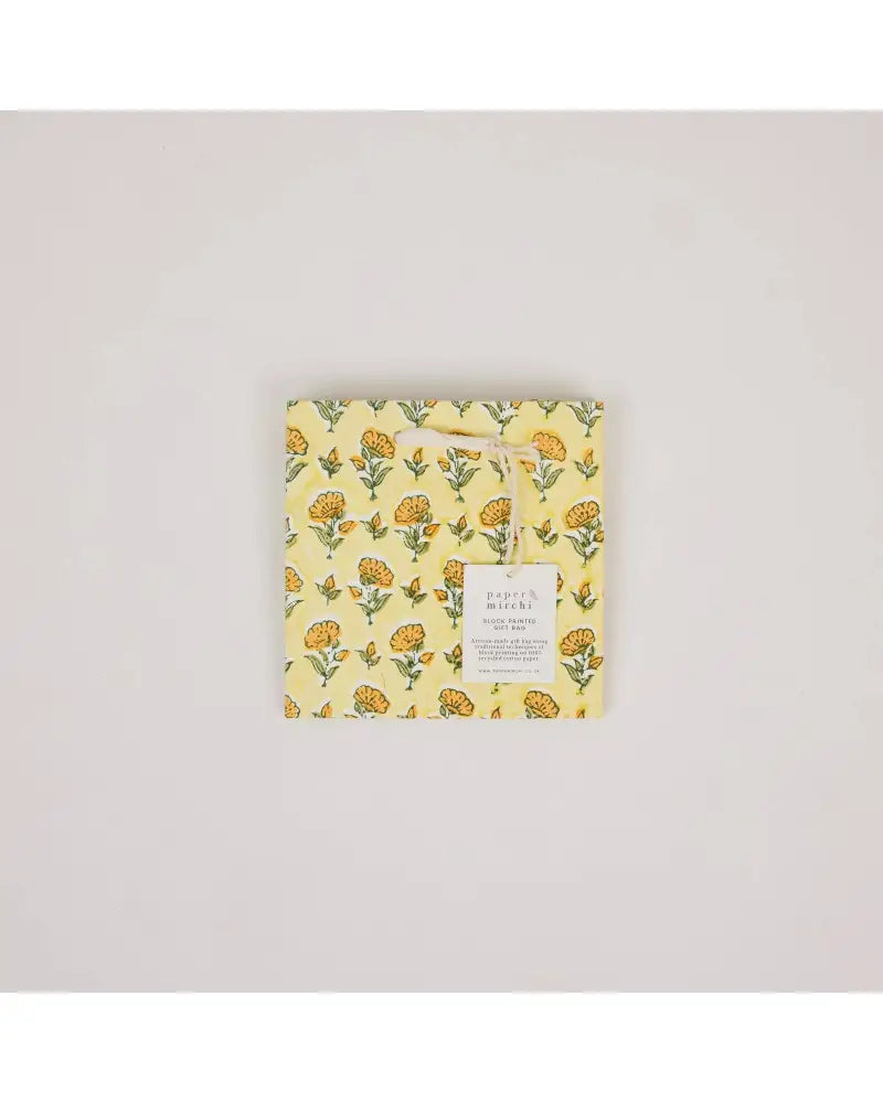 Block Printed Gift Bags (Small) - Sunshine Refresh