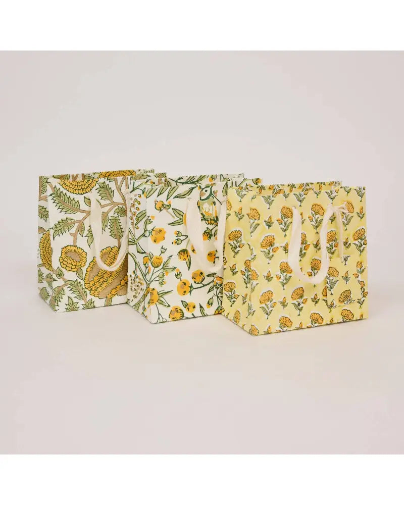 Block Printed Gift Bags (Small) - Sunshine Refresh