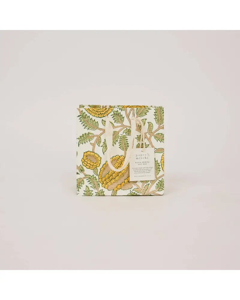 Block Printed Gift Bags (Small) - Sunshine Refresh