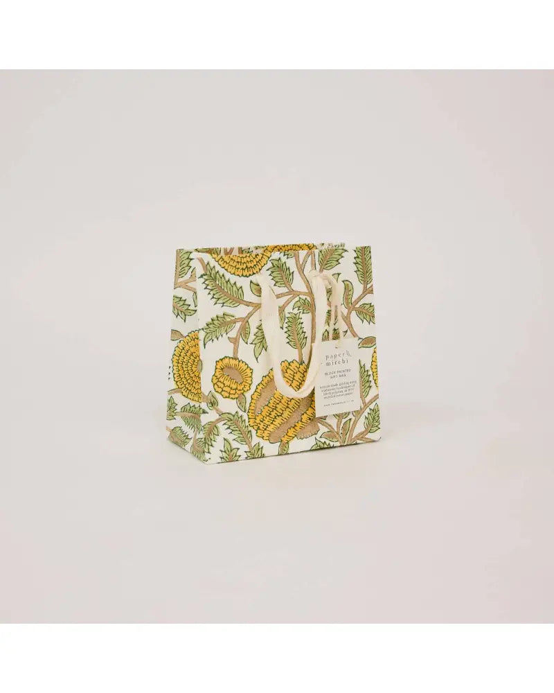 Block Printed Gift Bags (Small) - Sunshine Refresh