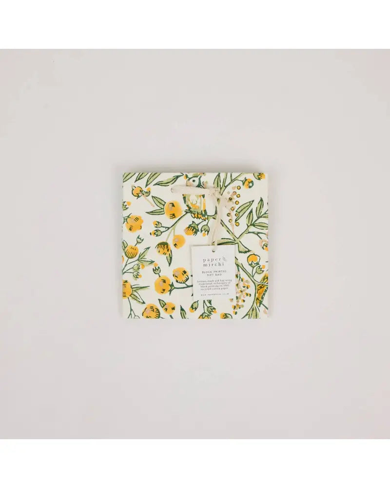 Block Printed Gift Bags (Small) - Sunshine Refresh