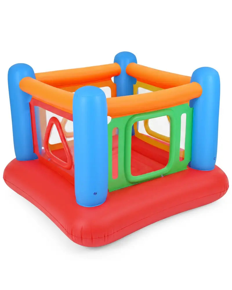 Blow Up Jumping House for Kids with Transparent Side Walls-Blue - Blue - Bounce House