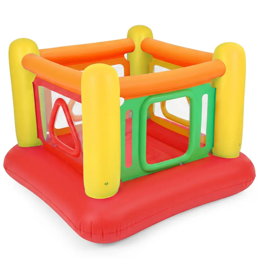 Blow Up Jumping House for Kids with Transparent Side Walls-Red - Red - Bounce House