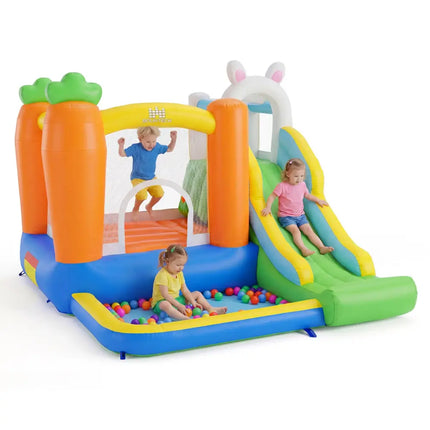Bounce House for Kids 3-12 with Climbing Wall for Backyard Party - Multicolor - Bounce House