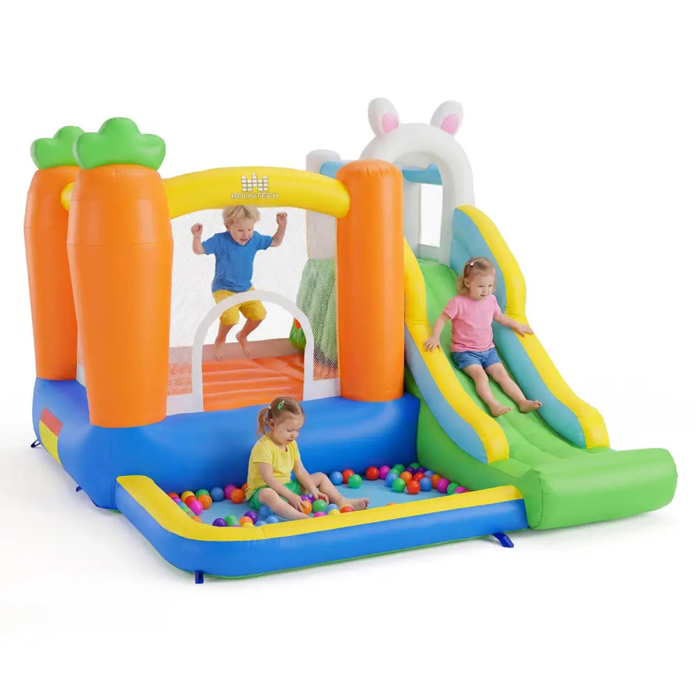 Bounce House for Kids 3-12 with Climbing Wall for Backyard Party - Multicolor - Bounce House
