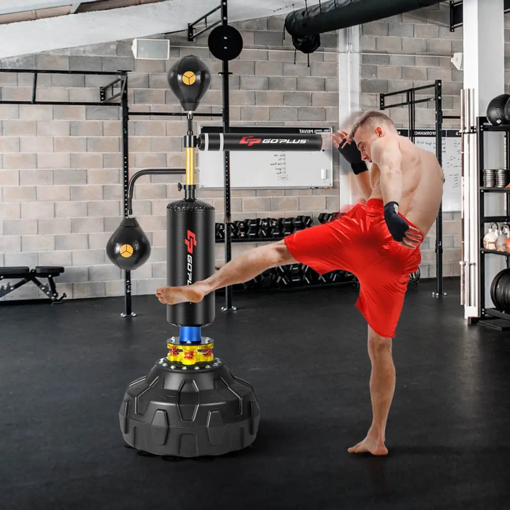 Boxing Speed Trainer Freestanding Fillable 360° Spinning Bar Adjustable Height - Boxing & Martial Arts