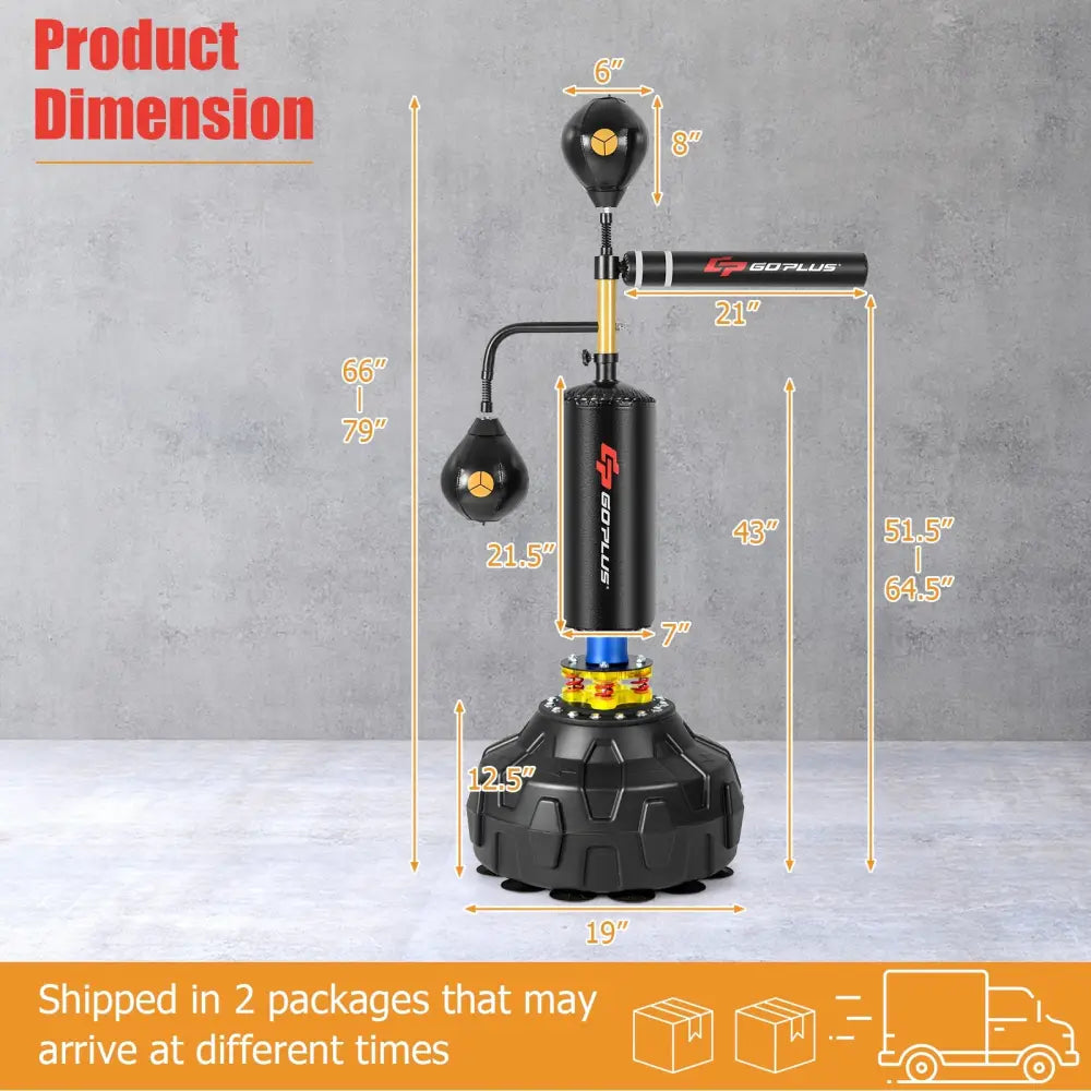Boxing Speed Trainer Freestanding Fillable 360° Spinning Bar Adjustable Height - Boxing & Martial Arts