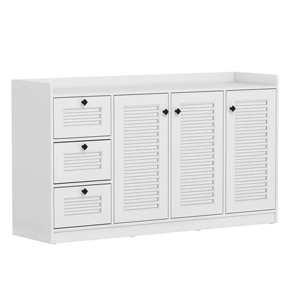 Buffet Cabinet with Storage Modern Sideboard Cabinet with 3 Doors-White - White - Sideboards Cabinets & Buffets