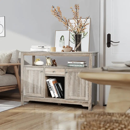 Buffet Server Sideboard Wine Cabinet Console-Gray - Gray - Sideboards Cabinets & Buffets