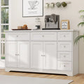 Buffet Sideboard 59’’ Modern Coffee Bar Station Console Table-White - White - Console Tables