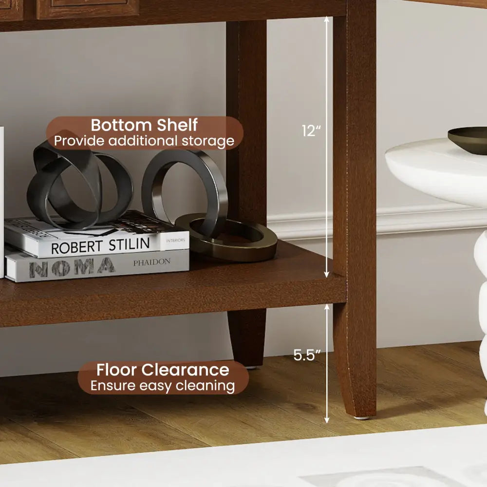 Buffet Sideboard Cabinet with 2 Doors and 2 Drawers-Brown - Brown - Sideboards Cabinets & Buffets