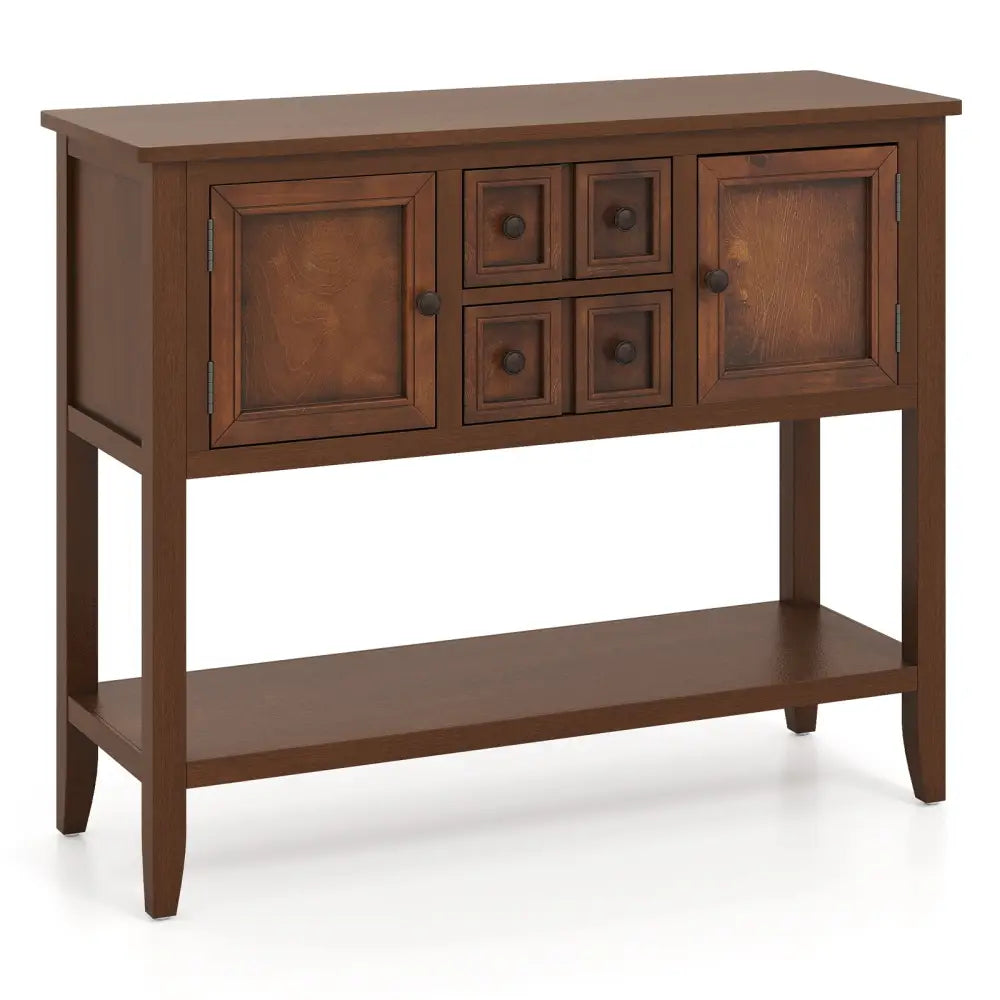 Buffet Sideboard Cabinet with 2 Doors and 2 Drawers-Brown - Brown - Sideboards Cabinets & Buffets