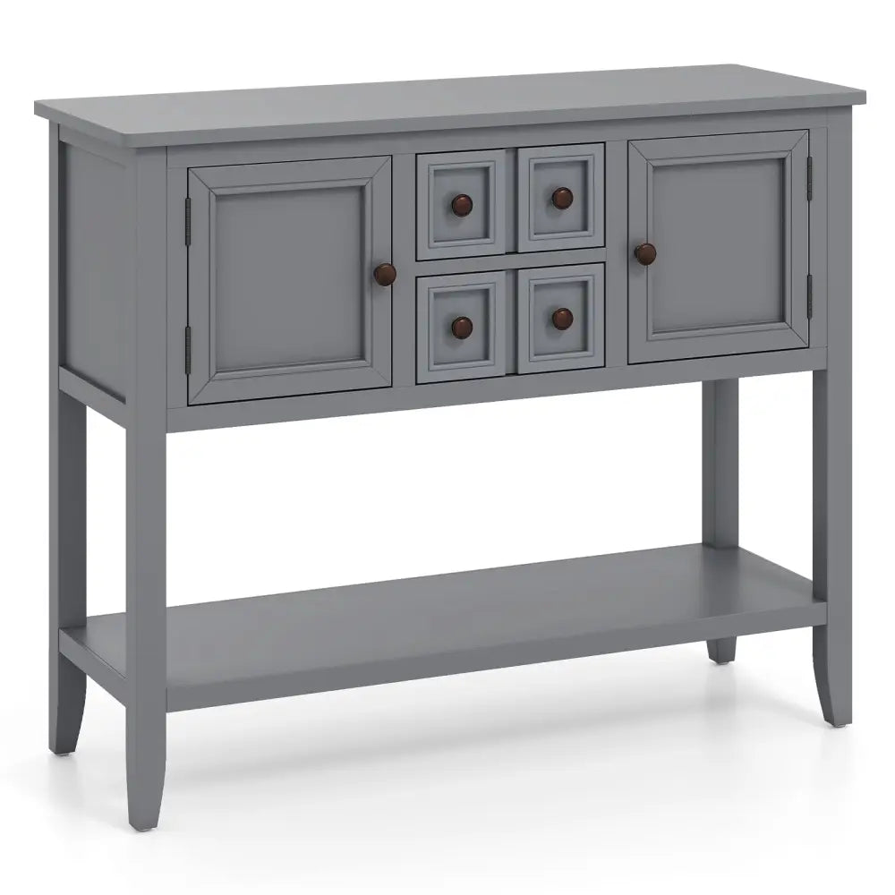 Buffet Sideboard Cabinet with 2 Doors and 2 Drawers-Gray - Gray - Sideboards Cabinets & Buffets