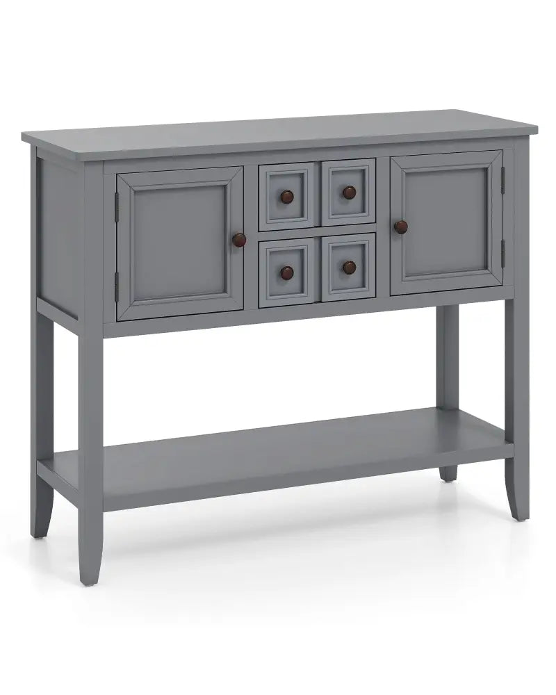 Buffet Sideboard Cabinet with 2 Doors and 2 Drawers-Gray - Gray - Sideboards Cabinets & Buffets