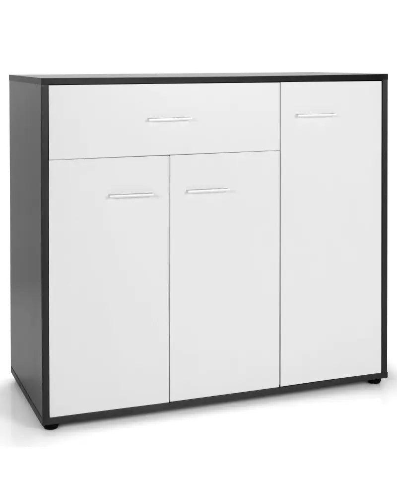 Buffet Sideboard Storage Cabinet with Spacious Table Top - Black & White - Sideboards Cabinets & Buffets
