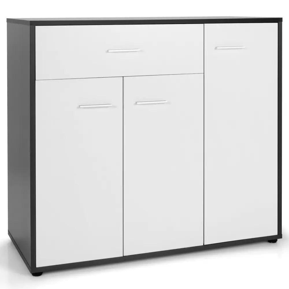 Buffet Sideboard Storage Cabinet with Spacious Table Top - Black & White - Sideboards Cabinets & Buffets