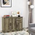 Buffet Storage Cabinet Kitchen Sideboard with 2 Drawers-Gray - Gray - Sideboards Cabinets & Buffets