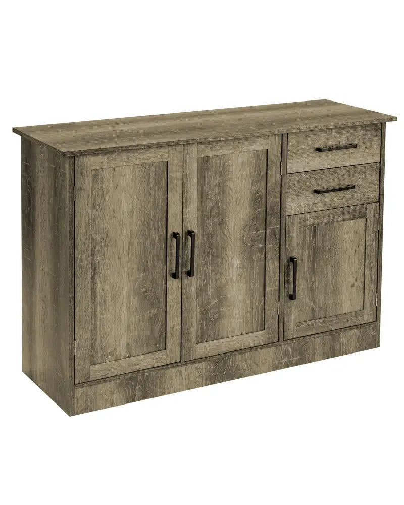 Buffet Storage Cabinet Kitchen Sideboard with 2 Drawers-Gray - Gray - Sideboards Cabinets & Buffets