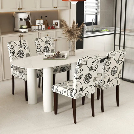 Button Tufted Fabric Upholstered Wooden Dining Chair Set of 2 with High Curved Back-Beige - Beige - Dining Chairs