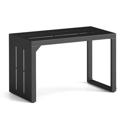 C-Shaped End Table Convertible Coffee Table with Adjustable Foot Pads-Black - Black - Patio Coffee Tables