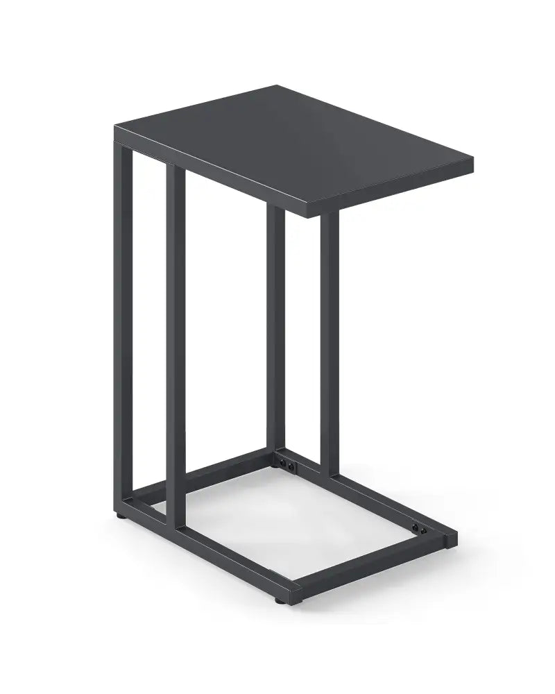C-Shaped Side Table with Adjustable Foot Pads for Living Room Bedroom-Dark Gray - Dark Gray - End & Side Tables