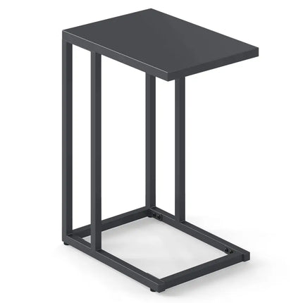 C-Shaped Side Table with Adjustable Foot Pads for Living Room Bedroom-Dark Gray - Dark Gray - End & Side Tables